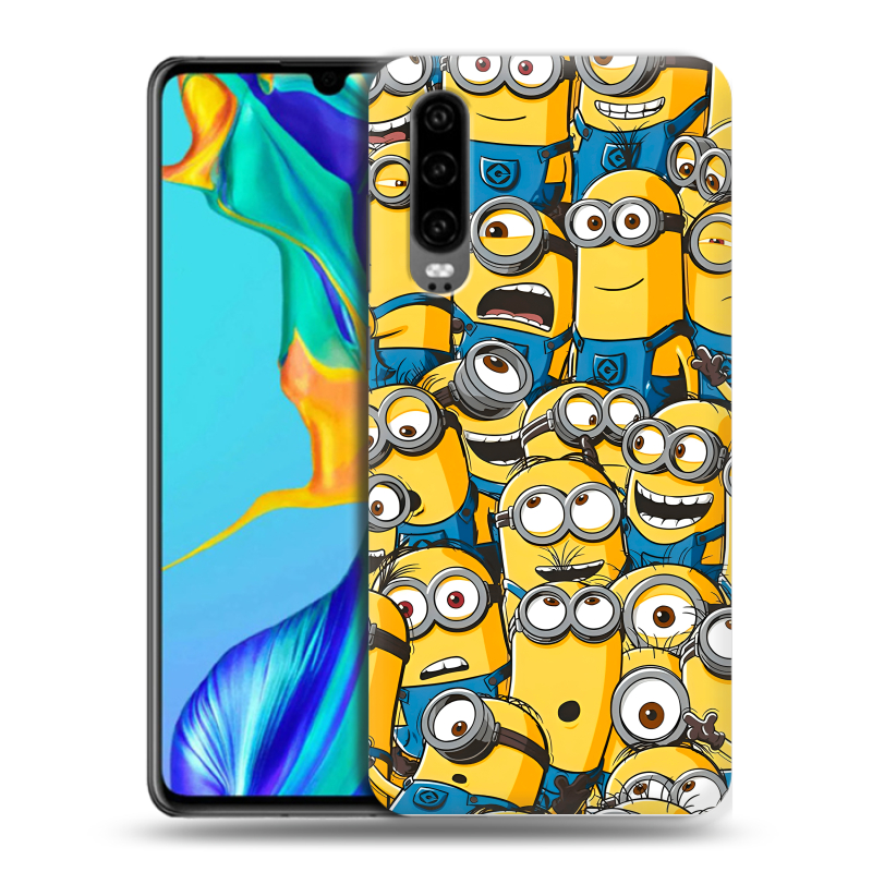 Пластиковый чехол на Huawei P30 с принтом Миньоны Пластиковый чехол на Huawei P30 с принтом Миньоны