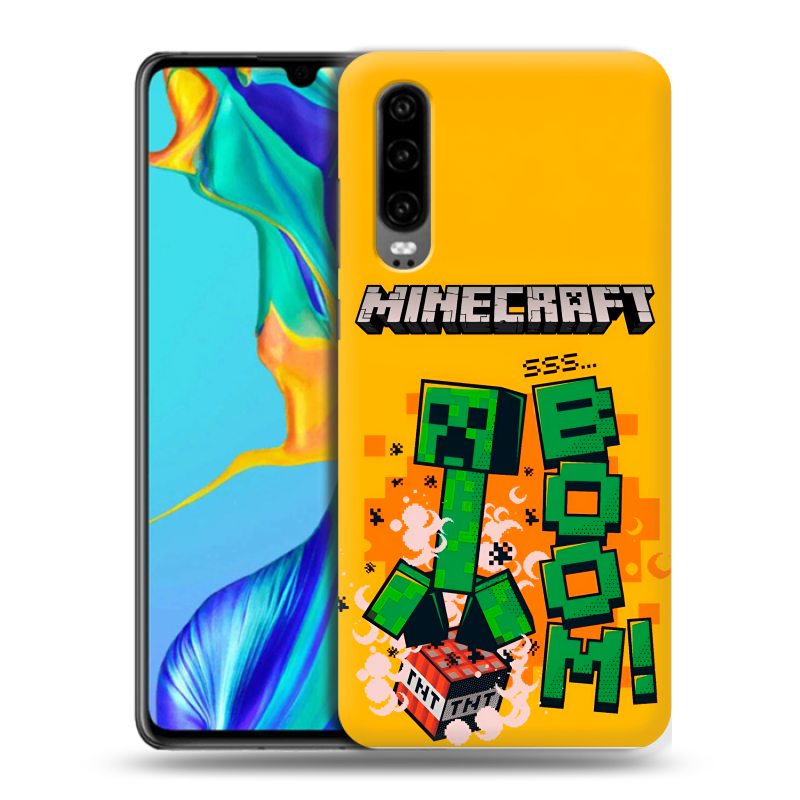 Силиконовый чехол на Huawei P30 с принтом Майнкрафт Minecraft Силиконовый чехол на Huawei P30 с принтом Майнкрафт Minecraft
