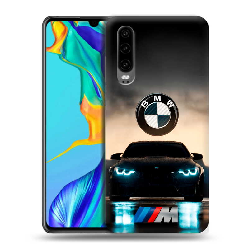 Силиконовый чехол на Huawei P30 с принтом БМВ BMW Силиконовый чехол на Huawei P30 с принтом БМВ BMW