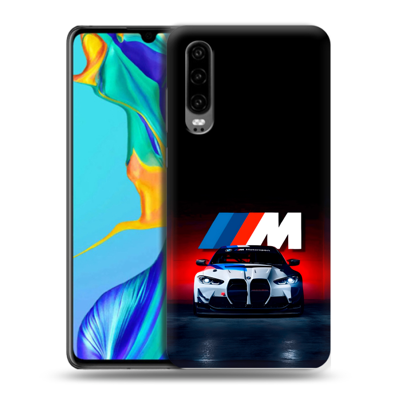 Пластиковый чехол на Huawei P30 с принтом БМВ BMW Пластиковый чехол на Huawei P30 с принтом БМВ BMW