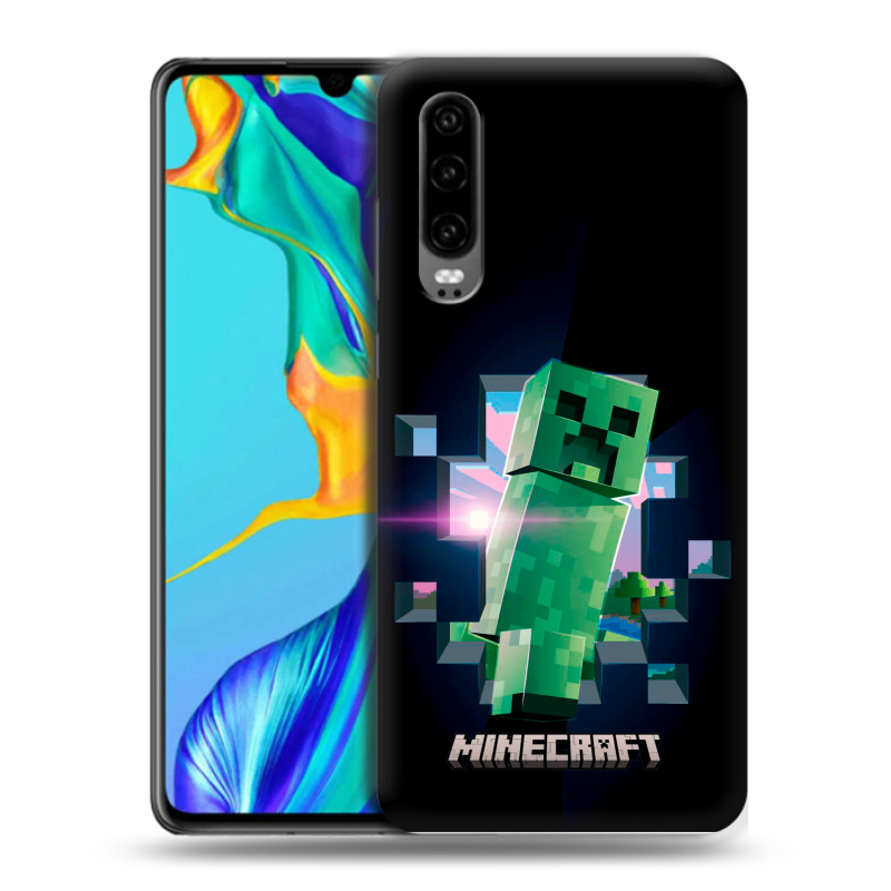 Пластиковый чехол на Huawei P30 с принтом Майнкрафт Minecraft Пластиковый чехол на Huawei P30 с принтом Майнкрафт Minecraft