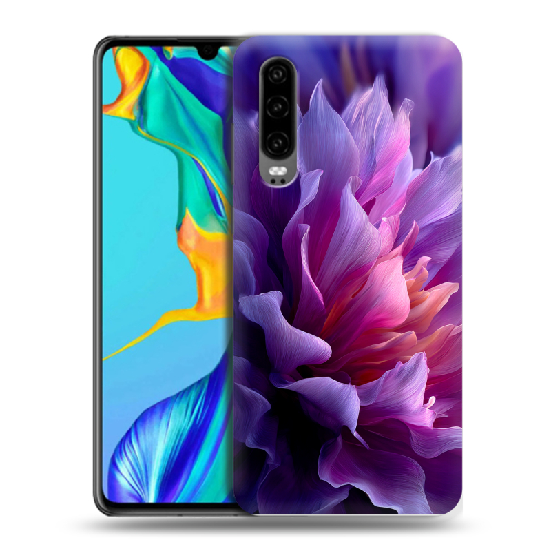 Пластиковый чехол на Huawei P30 с принтом женский цветы Пластиковый чехол на Huawei P30 с принтом женский цветы