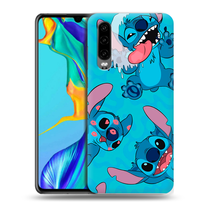 Пластиковый чехол на Huawei P30 с принтом Лило и Стич Пластиковый чехол на Huawei P30 с принтом Лило и Стич