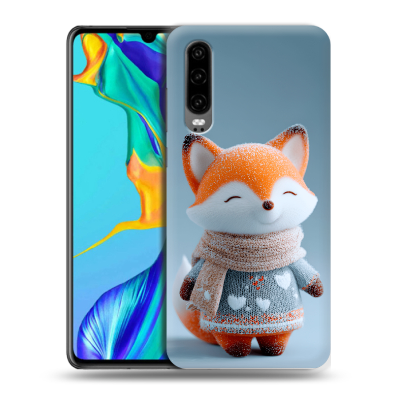 Пластиковый чехол на Huawei P30 с принтом Лиса Пластиковый чехол на Huawei P30 с принтом Лиса
