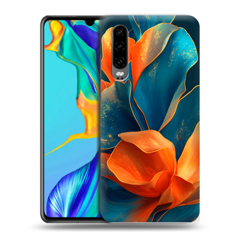 Силиконовый чехол на Huawei P30 с принтом Цветы Силиконовый чехол на Huawei P30 с принтом Цветы