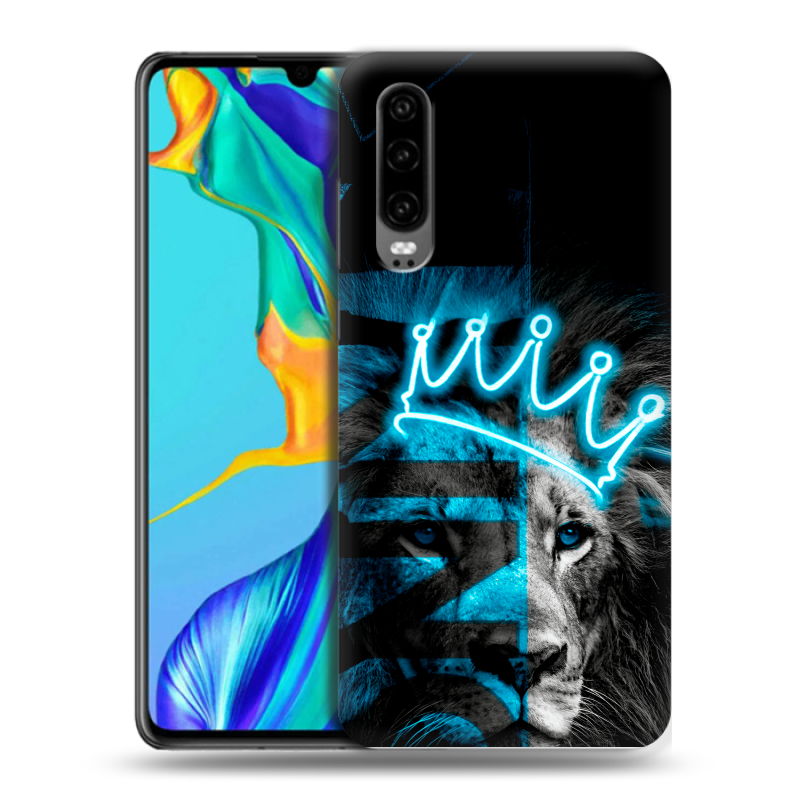 Пластиковый чехол на Huawei P30 с принтом Король лев Пластиковый чехол на Huawei P30 с принтом Король лев