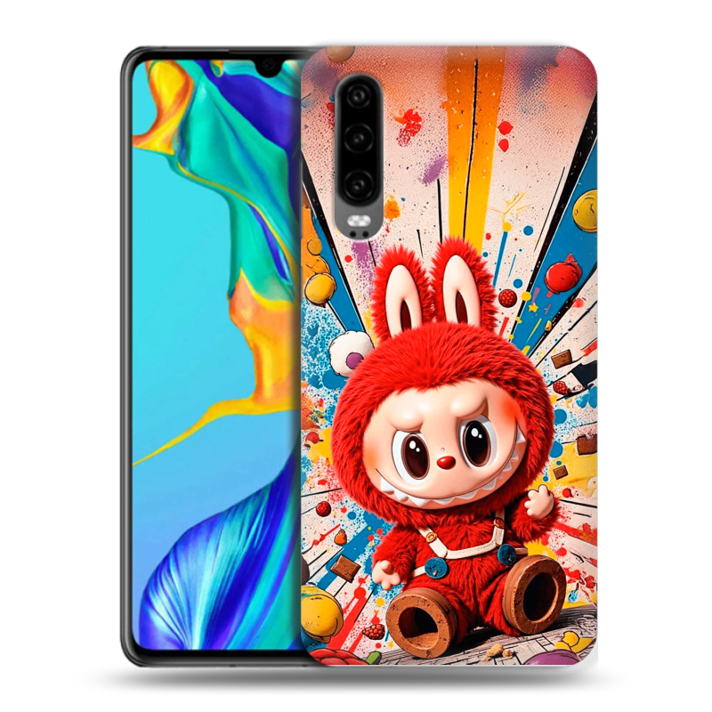 Силиконовый чехол на Huawei P30 с принтом Labubu Лабубу Силиконовый чехол на Huawei P30 с принтом Labubu Лабубу