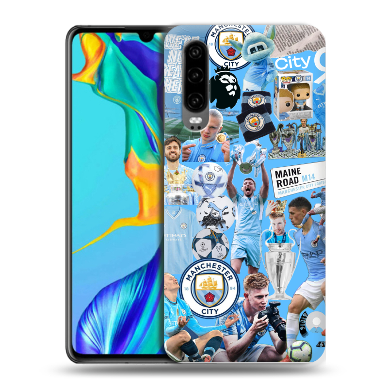 Пластиковый чехол на Huawei P30 с принтом Man City Манчестер Сити Пластиковый чехол на Huawei P30 с принтом Man City Манчестер Сити
