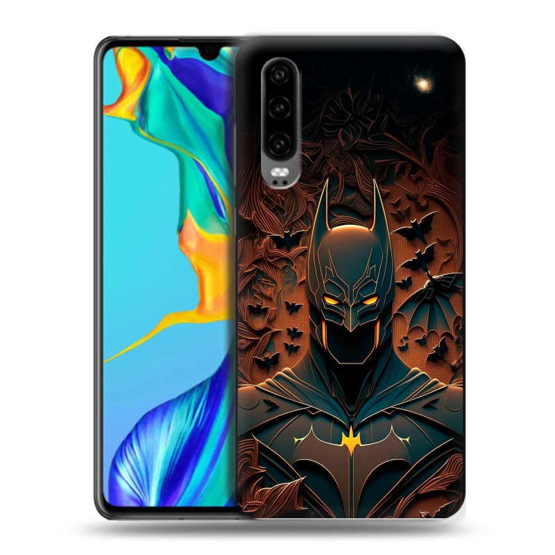 Пластиковый чехол на Huawei P30 с принтом Batman Бэтмен Пластиковый чехол на Huawei P30 с принтом Batman Бэтмен
