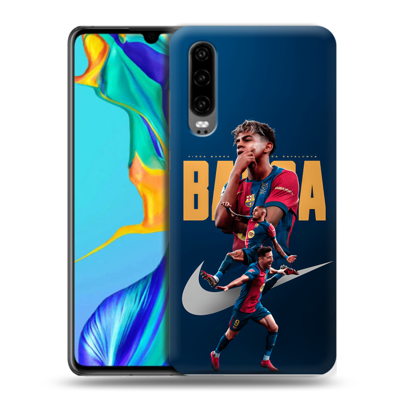 Пластиковый чехол на Huawei P30 с принтом Барселона Barca Yamal Пластиковый чехол на Huawei P30 с принтом Барселона Barca Yamal