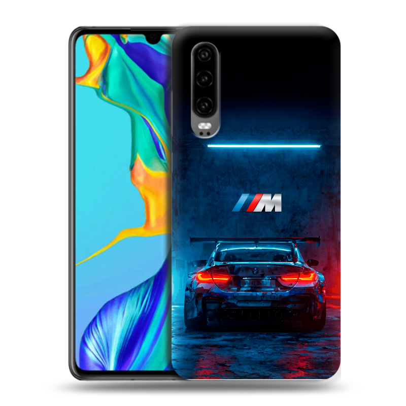Пластиковый чехол на Huawei P30 с принтом BMW БМВ Пластиковый чехол на Huawei P30 с принтом BMW БМВ