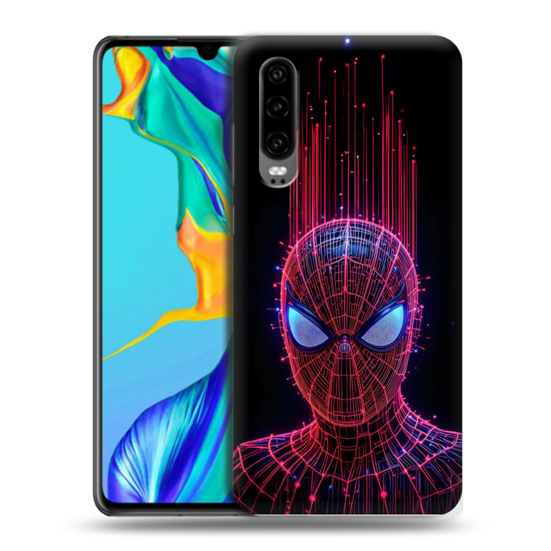 Пластиковый чехол на Huawei P30 с принтом Spiderman Человек паук Пластиковый чехол на Huawei P30 с принтом Spiderman Человек паук