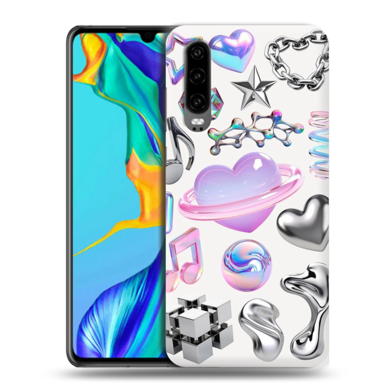 Силиконовый чехол на Huawei P30 с принтом Y2K Силиконовый чехол на Huawei P30 с принтом Y2K