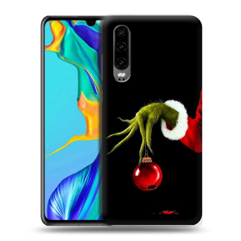 Силиконовый чехол на Huawei P30 с принтом Новый год Гринч Силиконовый чехол на Huawei P30 с принтом Новый год Гринч