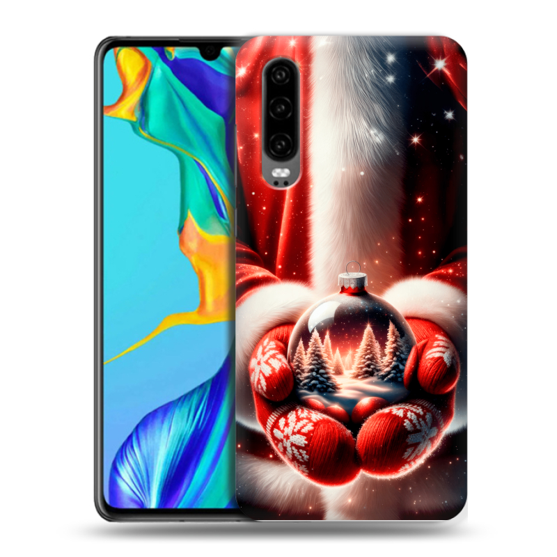 Пластиковый чехол на Huawei P30 с принтом Новый год Пластиковый чехол на Huawei P30 с принтом Новый год