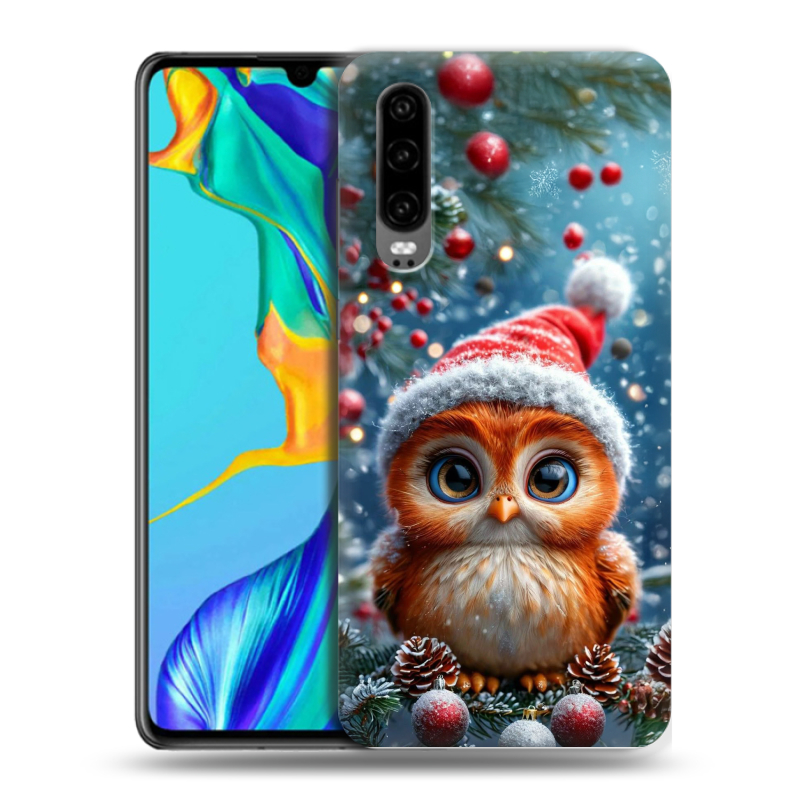 Пластиковый чехол на Huawei P30 с принтом Новый год Пластиковый чехол на Huawei P30 с принтом Новый год
