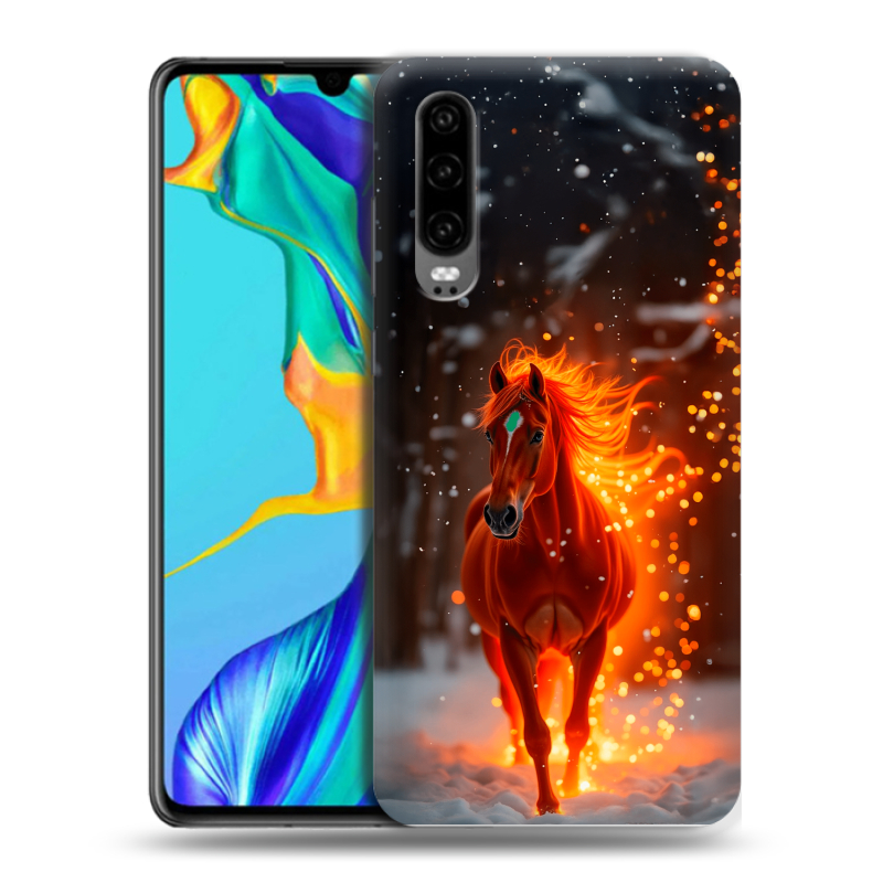 Пластиковый чехол на Huawei P30 с принтом Новый год Пластиковый чехол на Huawei P30 с принтом Новый год