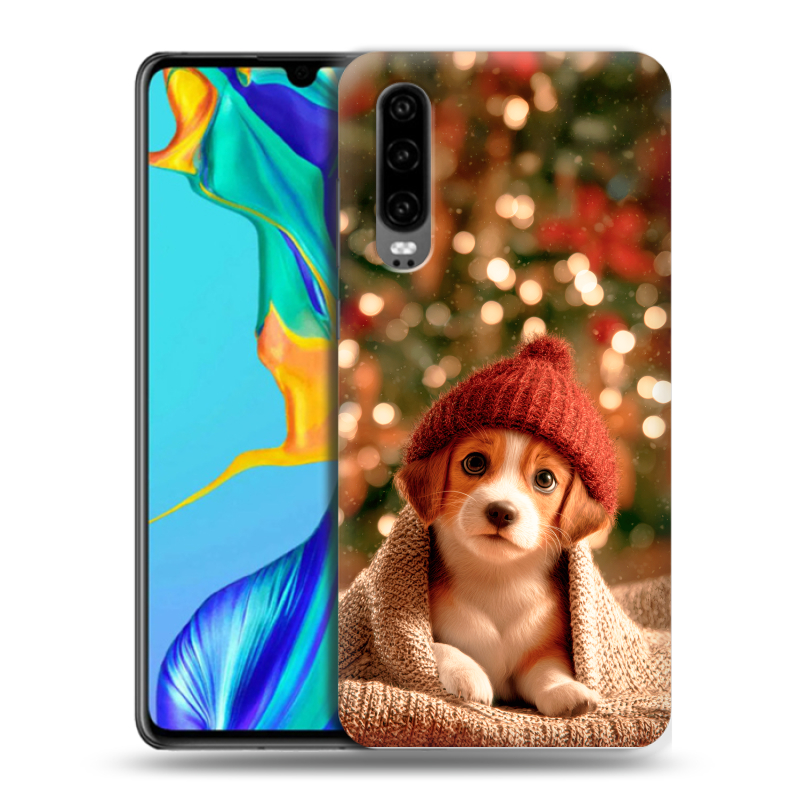 Пластиковый чехол на Huawei P30 с принтом Новый год Пластиковый чехол на Huawei P30 с принтом Новый год
