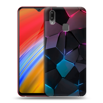 Пластиковый чехол на Vivo Y91i с принтом Геометрия неона
