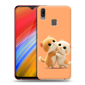 Пластиковый чехол на Vivo Y91i с принтом Милые котики Пластиковый чехол на Vivo Y91i с принтом Милые котики