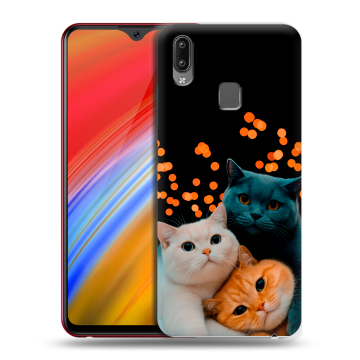 Пластиковый чехол на Vivo Y91i с принтом Кошки Пластиковый чехол на Vivo Y91i с принтом Кошки