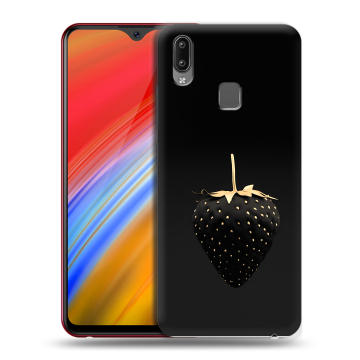 Пластиковый чехол на Vivo Y91i с принтом Черная клубника