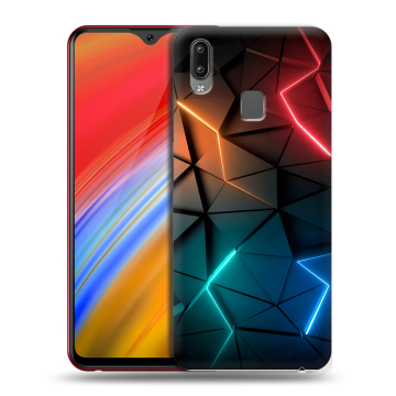 Пластиковый чехол на Vivo Y91i с принтом Абстракция неон