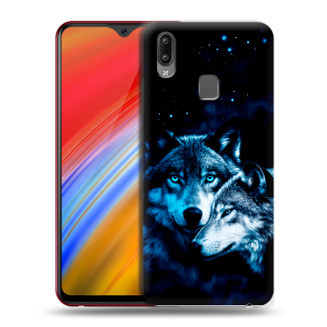Пластиковый чехол на Vivo Y91i с принтом Волки
