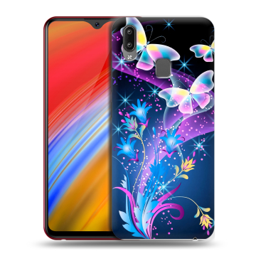 Пластиковый чехол на Vivo Y91i с принтом Бабочки Пластиковый чехол на Vivo Y91i с принтом Бабочки