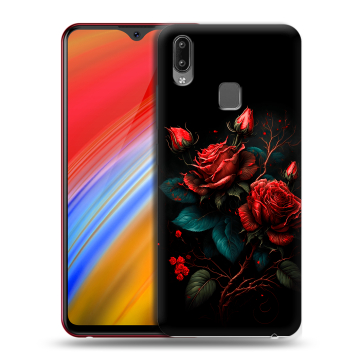 Пластиковый чехол на Vivo Y91i с принтом Розы красные Пластиковый чехол на Vivo Y91i с принтом Розы красные