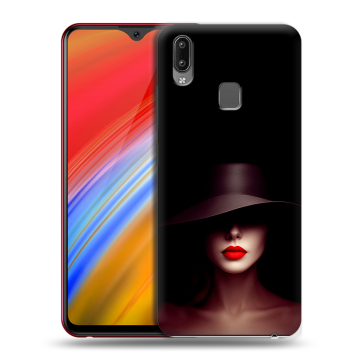 Пластиковый чехол на Vivo Y91i с принтом Девушка в шляпе Пластиковый чехол на Vivo Y91i с принтом Девушка в шляпе