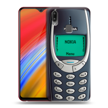 Пластиковый чехол на Vivo Y91i с принтом Старый телефон