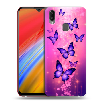 Пластиковый чехол на Vivo Y91i с принтом Бабочки Пластиковый чехол на Vivo Y91i с принтом Бабочки