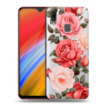 Пластиковый чехол на Vivo Y91i с принтом Розы Пластиковый чехол на Vivo Y91i с принтом Розы