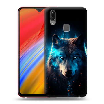 Пластиковый чехол на Vivo Y91i с принтом Волк ночной Пластиковый чехол на Vivo Y91i с принтом Волк ночной