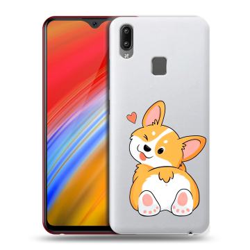 Пластиковый чехол на Vivo Y91i с принтом Корги Пластиковый чехол на Vivo Y91i с принтом Корги