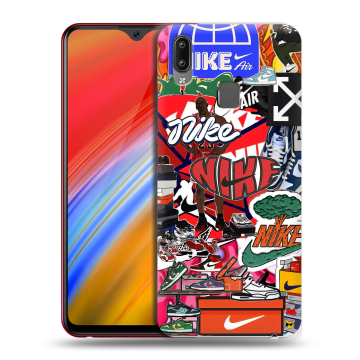 Пластиковый чехол на Vivo Y91i с принтом Найк Nike яркий Пластиковый чехол на Vivo Y91i с принтом Найк Nike яркий