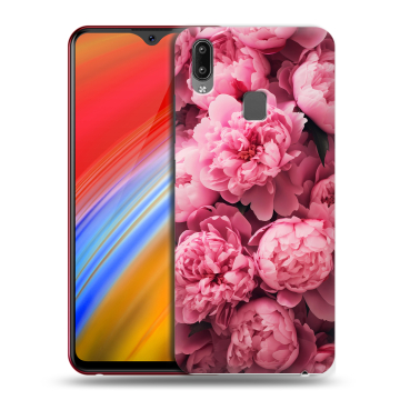 Пластиковый чехол на Vivo Y91i с принтом цветы пионы Пластиковый чехол на Vivo Y91i с принтом цветы пионы