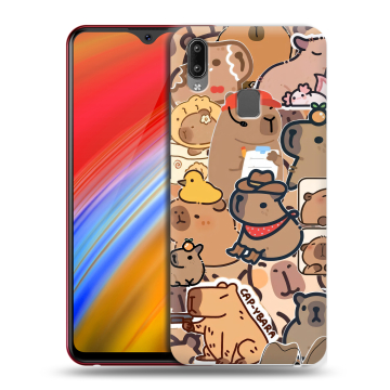 Пластиковый чехол на Vivo Y91i с принтом капибара