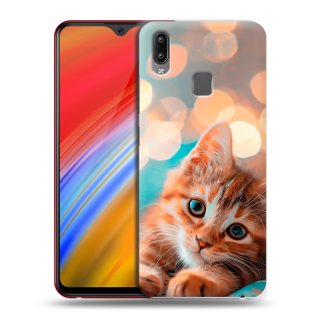 Пластиковый чехол на Vivo Y91i с принтом котик Пластиковый чехол на Vivo Y91i с принтом котик