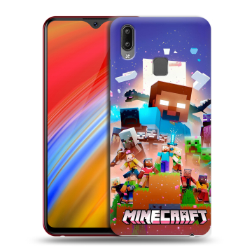 Пластиковый чехол на Vivo Y91i с принтом Майнкрафт Minecraft