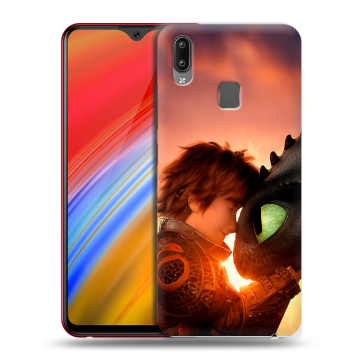 Пластиковый чехол на Vivo Y91i с принтом Как приручить дракона