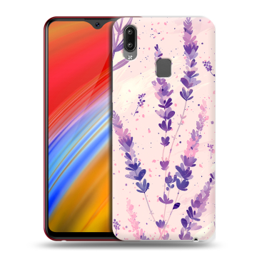 Пластиковый чехол на Vivo Y91i с принтом цветы лаванда Пластиковый чехол на Vivo Y91i с принтом цветы лаванда