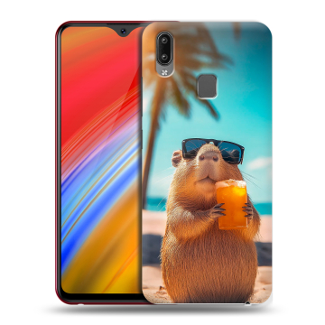 Пластиковый чехол на Vivo Y91i с принтом Капибара Пластиковый чехол на Vivo Y91i с принтом Капибара
