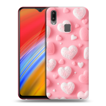 Пластиковый чехол на Vivo Y91i с принтом Сердечки Пластиковый чехол на Vivo Y91i с принтом Сердечки