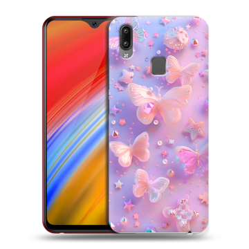 Пластиковый чехол на Vivo Y91i с принтом Бабочки Пластиковый чехол на Vivo Y91i с принтом Бабочки