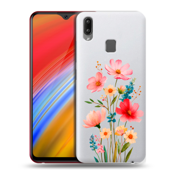 Пластиковый чехол на Vivo Y91i с принтом Цветы