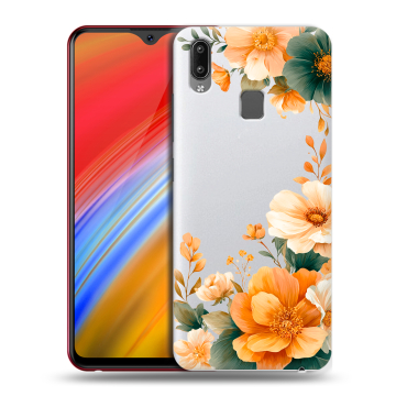 Пластиковый чехол на Vivo Y91i с принтом Цветы принт
