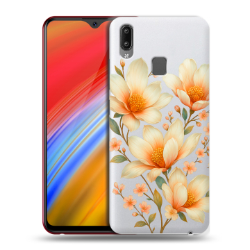 Пластиковый чехол на Vivo Y91i с принтом Цветы