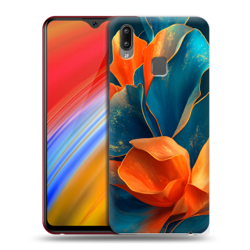 Пластиковый чехол на Vivo Y91i с принтом Цветы